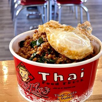 DEGTHAI signature dishes Boat Noodle Soup, Pad Kra Pao (Basil Stir-Fry), Khao Soi, Thai Fried Chicken